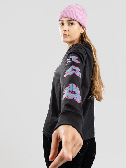 RVCA Happy Daisy Long Sleeve T-Shirt musta