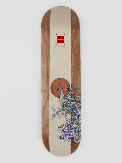 Chocolate Alvarez Peacock 8.25" Skateboard Deck ruskea