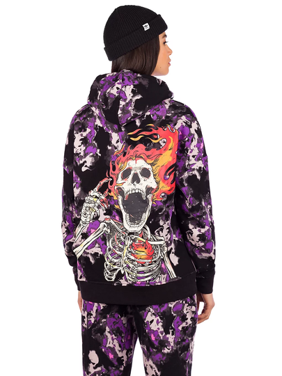 Broken Promises Pyromanic Hoodie tiedye