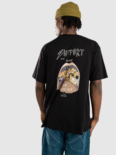 The Fish-Man Support Your Local Skateshop T-paita musta