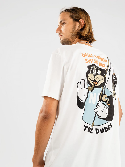 The Dudes Stop Trying T-Shirt valkoinen