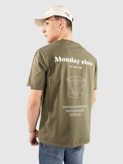 Anerkjendt Akkikki Monday Slow T-paita vihreä