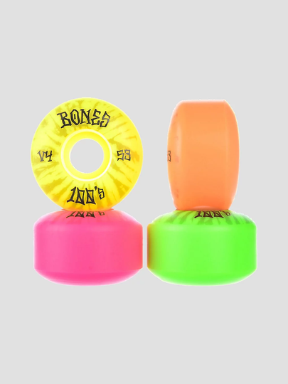 Bones Wheels 100's Party Pack #5 V4 Wide 100A 52mm Wheels kuviotu
