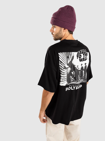 Polypop Balls To The Wall Boxy Fit T-paita musta