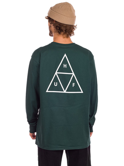 HUF Essential TT Long Sleeve T-Shirt vihreä