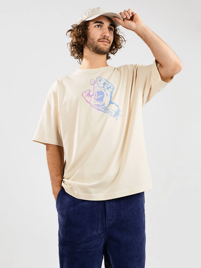 Santa Cruz Outline Fade Hand T-Shirt valkoinen