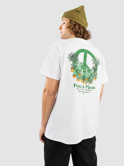 Dravus Peace And Plants T-Shirt valkoinen