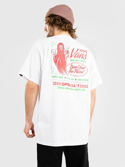 Vans Pizza Fear T-Shirt valkoinen