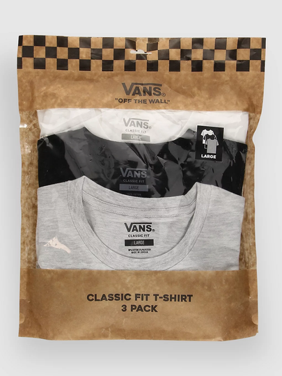 Vans Basic Multipack 3PK T-paita harmaa