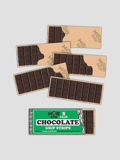 MOB Grip Chocolate Bars Strips Clear 9" Griptape ruskea