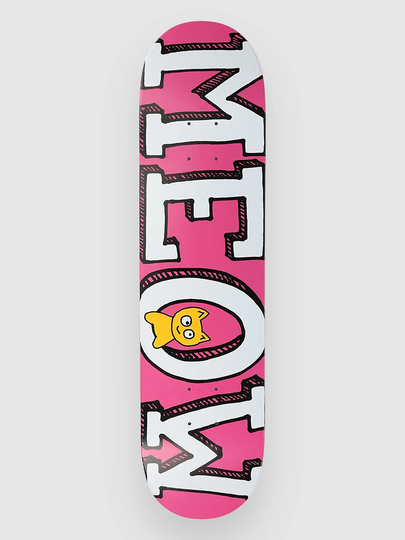 Meow Skateboards Logo Pink 7.75" Skeittilaudan dekki pinkki