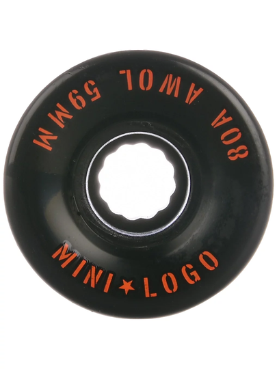 Mini Logo A.W.O.L. A-Cut II 80A 55mm Wheels musta