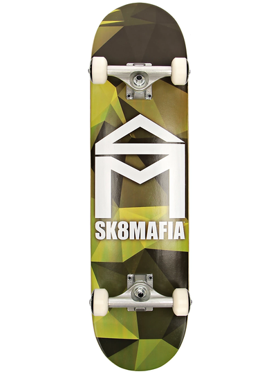 SK8 Mafia House Logo Camo 7.87" Complete vihreä