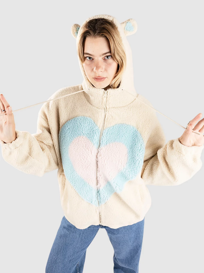Lydia Teddy Fleece Vetoketjullinen Huppari