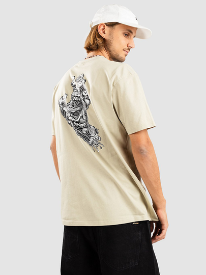 Santa Cruz Alive Hand T-Shirt ruskea
