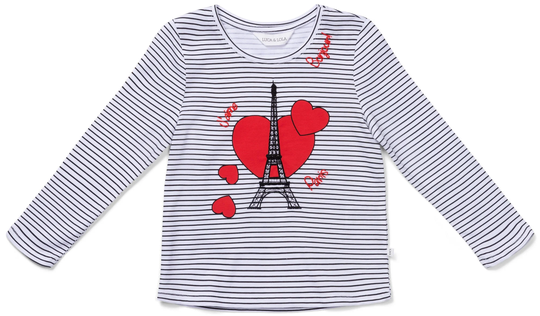Luca & Lola Margherita Paita, White/Black Stripes 110-116