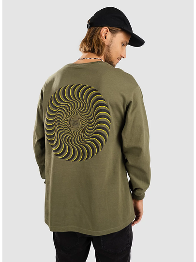Spitfire Classic Swirl Overlay Long Sleeve T-Shirt vihreä