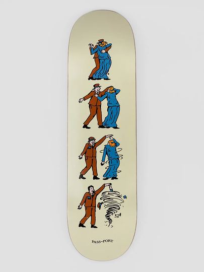 Pass Port Try Hard Series Dancer 8.5" Skateboard Deck valkoinen