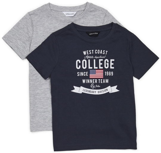 Luca & Lola Tore T-paidat, Navy/Grey Melange 134-140