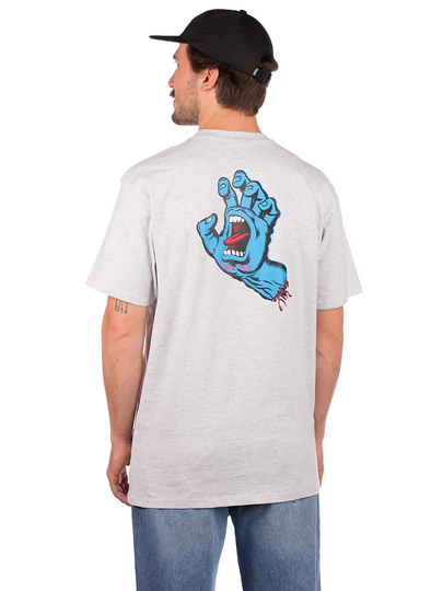 Santa Cruz Screaming Hand Chest T-Shirt harmaa