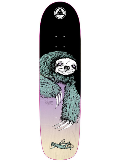 Welcome Sloth On Son Of Planchette 8.38" Skateboard Deck musta