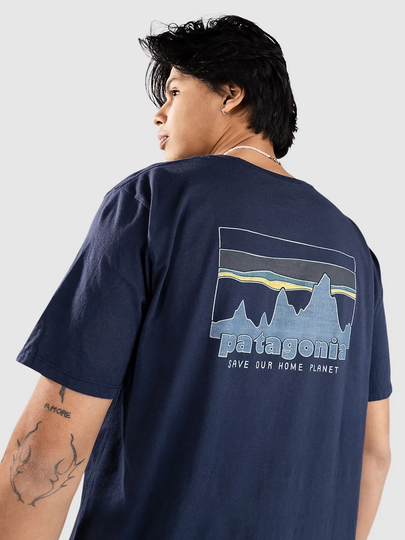 Patagonia 73 Skyline Organic T-paita sininen