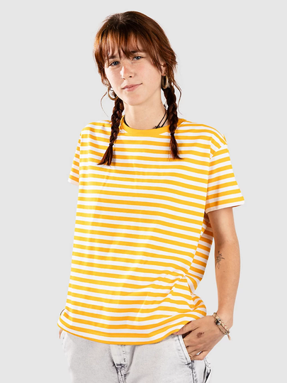Urban Classics Regular Striped T-Paita keltainen