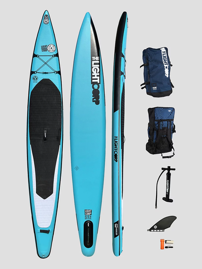 Light ISUP The Blue Series Race Youth 12'6 X 2 SUP-Lauta kuviotu