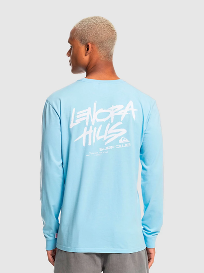 Quiksilver X Stranger Things Lenora Hills Surf Club Long Sleeve T-Shirt sininen