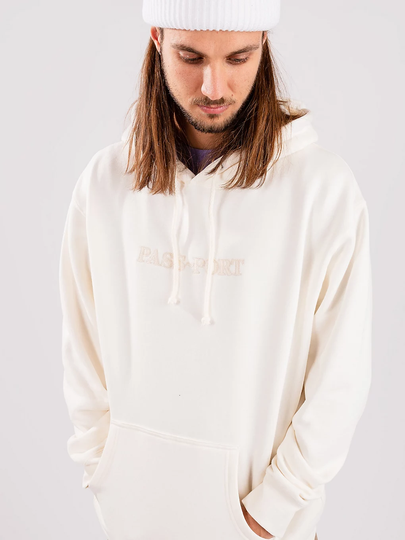 Pass Port Official Embroidery Hoodie valkoinen