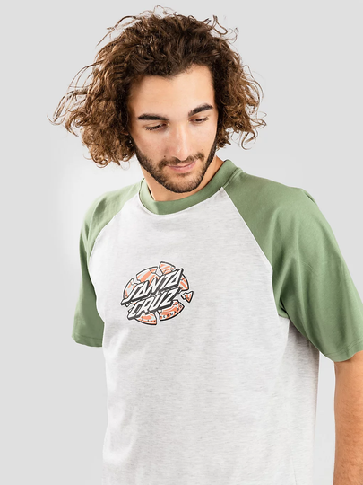 Santa Cruz Warp Broken Dot Raglan T-Shirt sininen