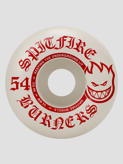 Spitfire 99Du Burner Red 54mm Renkaat valkoinen