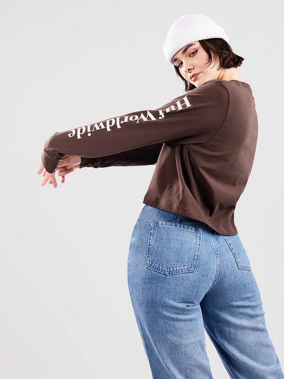 HUF Domestic Crop Long Sleeve T-Shirt ruskea