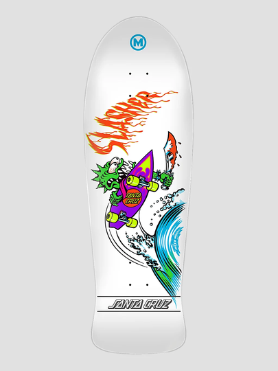 Santa Cruz Meek OG Slasher Reissue 10.1" Skateboard Deck valkoinen