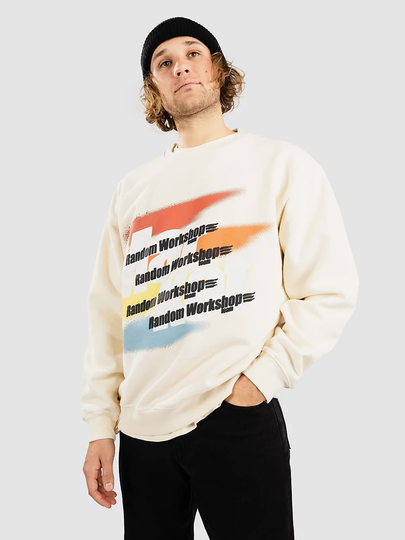 Market Random Workshop Splatter Sweater valkoinen