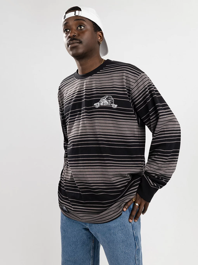 Lurking Class Hombre Stripe Longsleeve T-Shirt musta