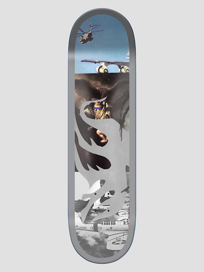 Poetic Collective Silver Plane Frame 8.5" Skeittilaudan dekki harmaa
