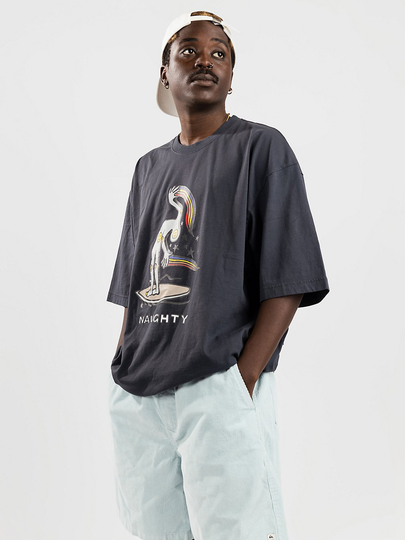 Afends Naughty Recycled Oversized T-Shirt harmaa