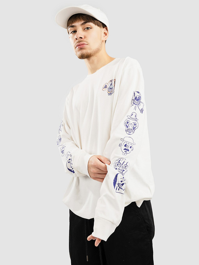 RVCA Dmote Gang Long Sleeve T-Shirt valkoinen
