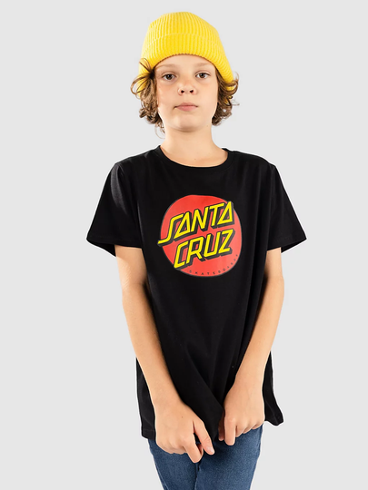 Santa Cruz Classic Dot Kids T-Paita musta