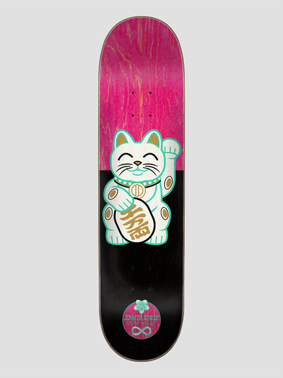 Santa Cruz Lucky Cat 7 Ply Birch 7.75" Skateboard Deck musta