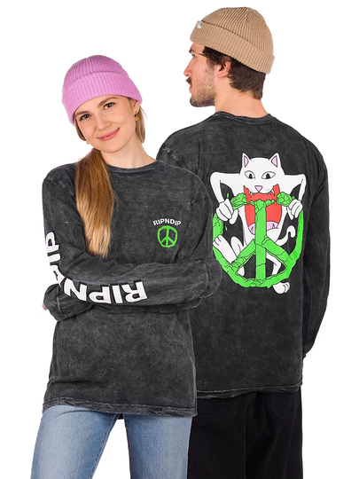RIPNDIP Peace No Love Long Sleeve T-Shirt musta