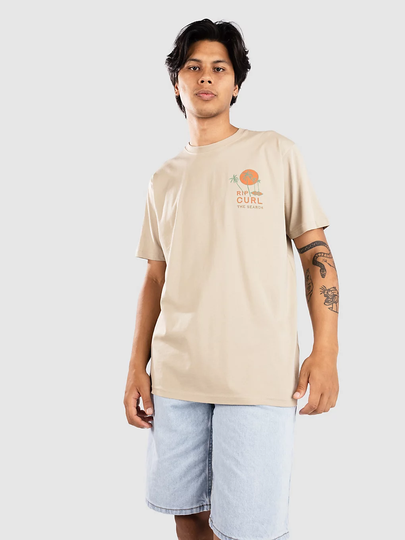 Rip Curl Aots - Cody Welsh Palms T-paita ruskea