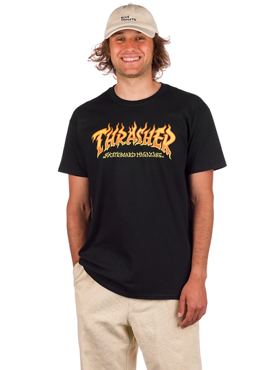 Thrasher Fire Logo T-Shirt musta
