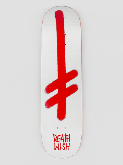 Deathwish Gang Logo Wht Bricks 8.25" Skateboard Deck valkoinen