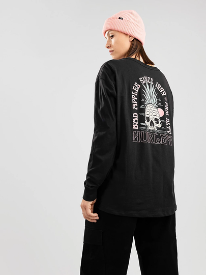 Hurley Bad Apples Oversized Long Sleeve T-Shirt musta