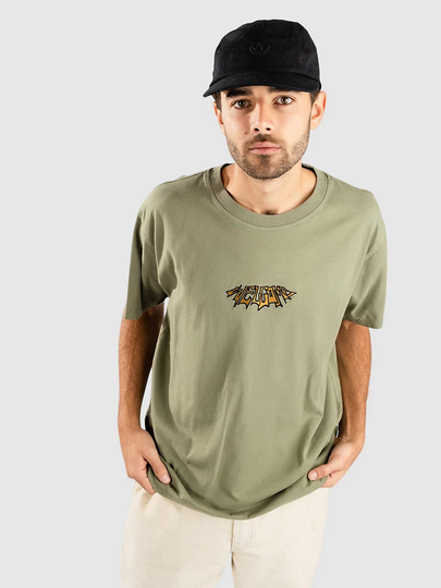 Welcome Shell Garment Dyed Knit T-paita vihreä