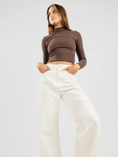 Afends Iconic Hemp Rib Long Sleeve T-Shirt ruskea