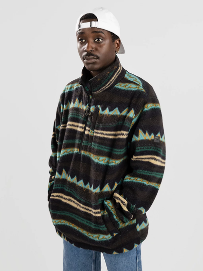 Billabong Boundary Mock Neck Fleece Hoodie musta