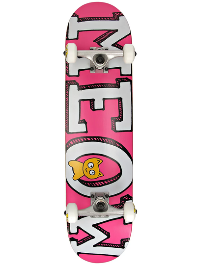 Meow Skateboards Logo 7.5" Complete pinkki